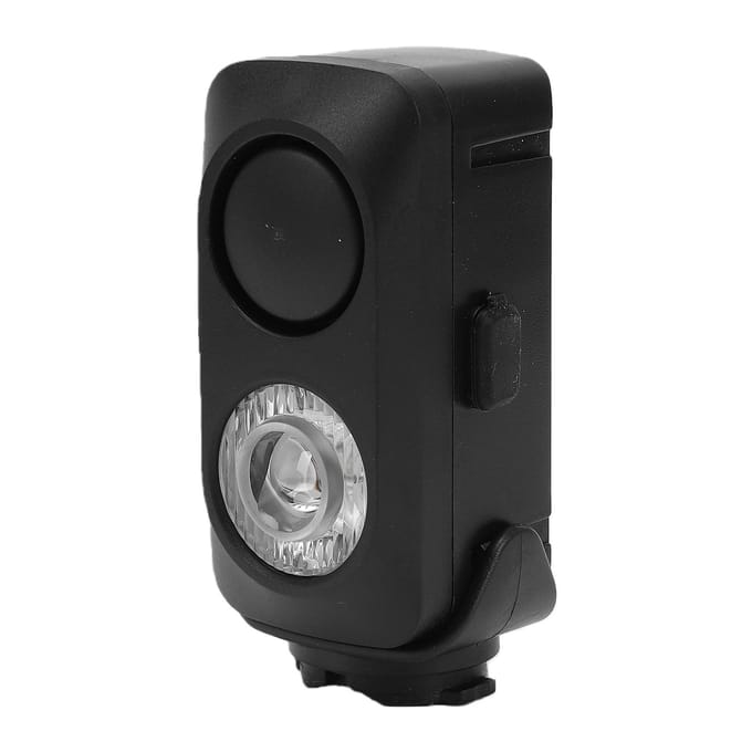 Lumière de Vélo Étanche Libération Rapide Rechargeable LED Super Lumineuse Support Guidon avec Klaxon 120dB Télécommande Filaire black
