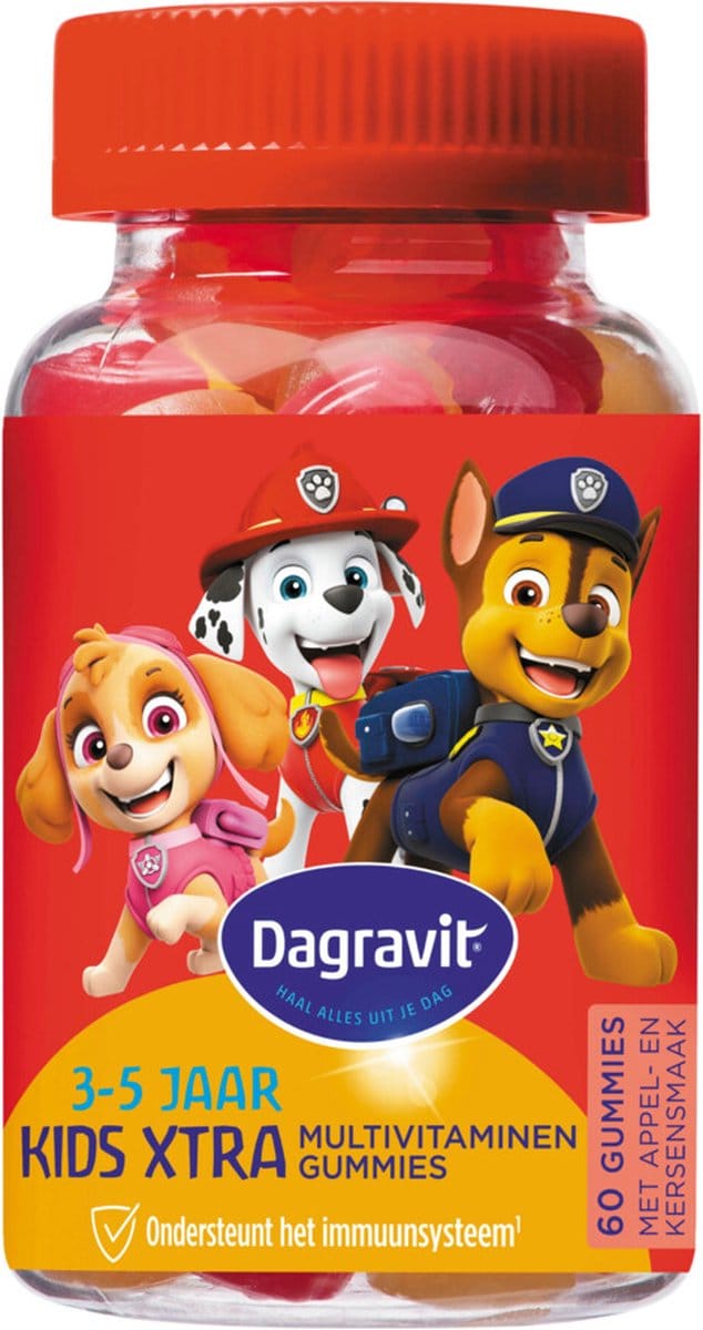 Dagravit Multivitamine Gummie Paw Patrol - 3 x 60 gummies - Voordeelverpakking
