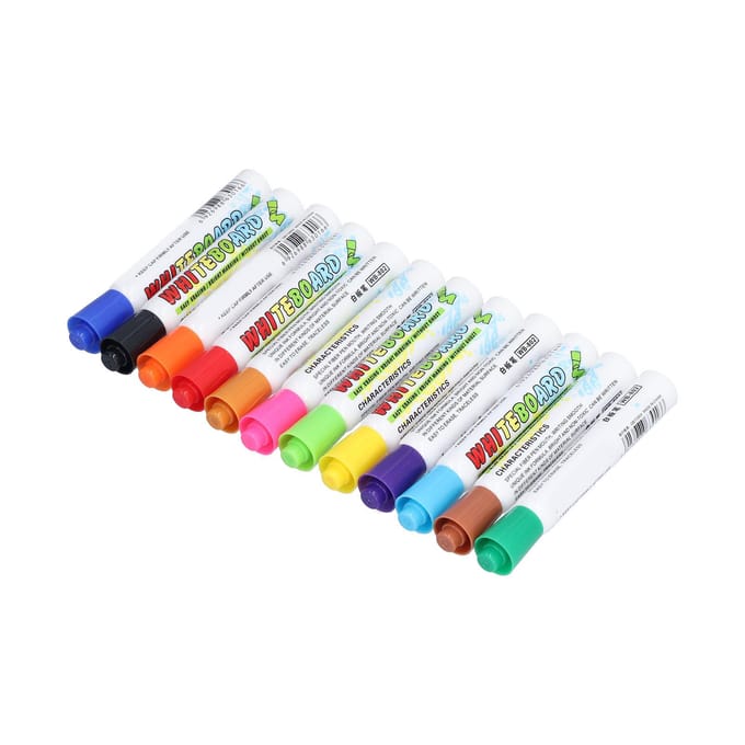 12 Stuks Schilderstift DIY Multifunctionele Kleur Whiteboardmarker Notitiepen Kerstcadeau white