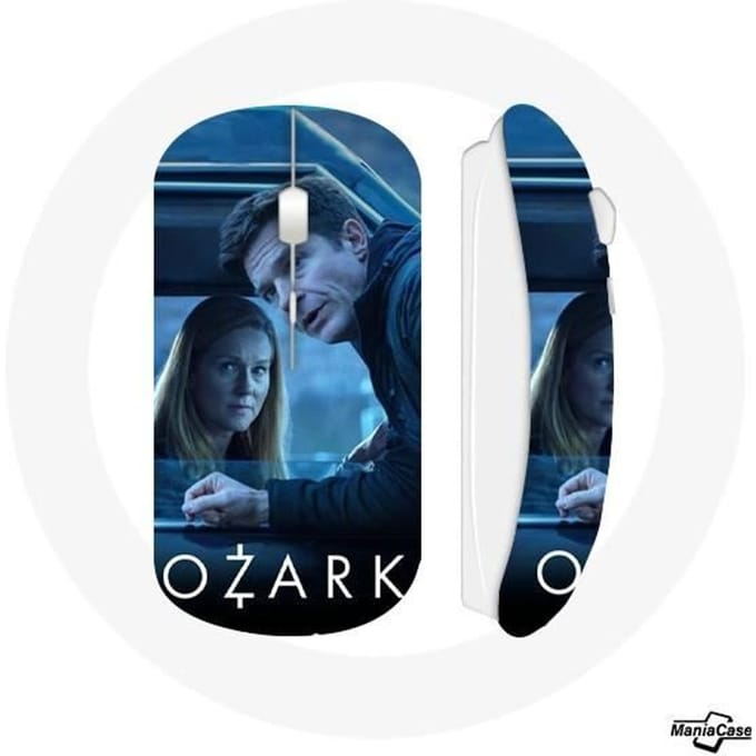 Souris sans fil - Ozark - Saison 4 - Affiche Wendy et Marty Byrde - Clé USB Wi-Fi incluse - Compatible Mac et PC