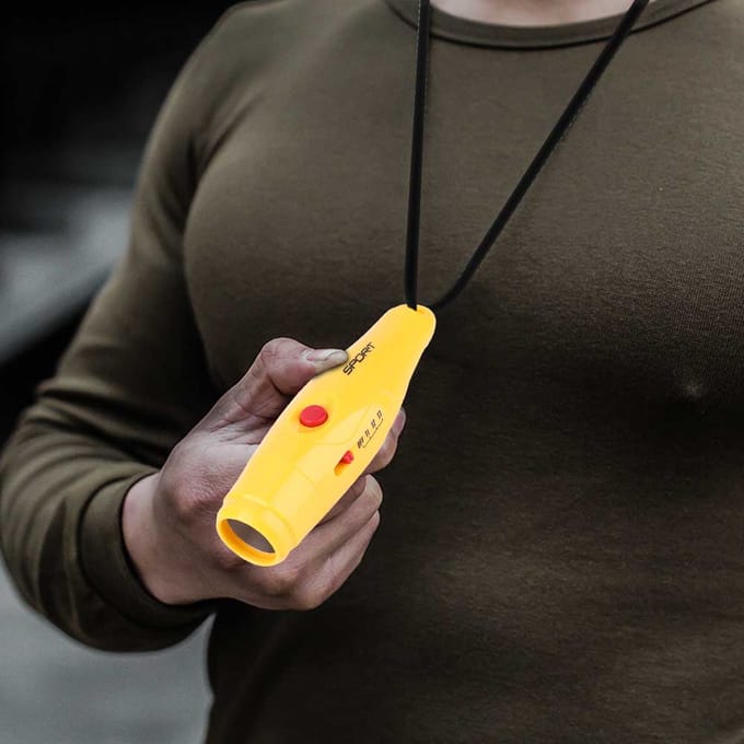 Scheidsrechter Elektronische Fluit Trainingstool Hoge Decibel voor Voetbal Basketbal Competitie yellow