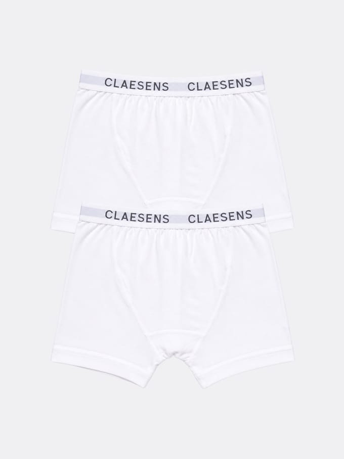 Claesen's® - Boxershorts Wit Rib 2-packCL 2033-White-S