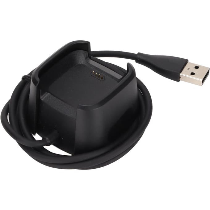 Oplader USB-oplaadkabel Dockstandaard voor Fitbit Versa Smartwatch 1m Kabellengte black