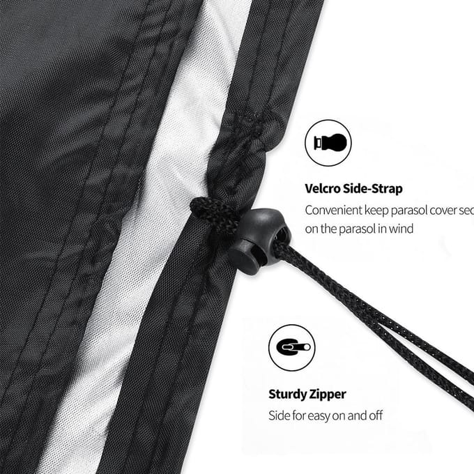 Parasolhoes Groot Vrijhangend Waterdicht Stofdicht Parapluhoes Zwart black