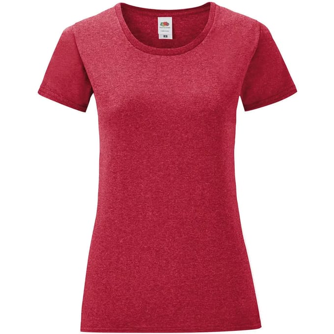Dames-T-shirt Fruit of the Loom Iconic 150