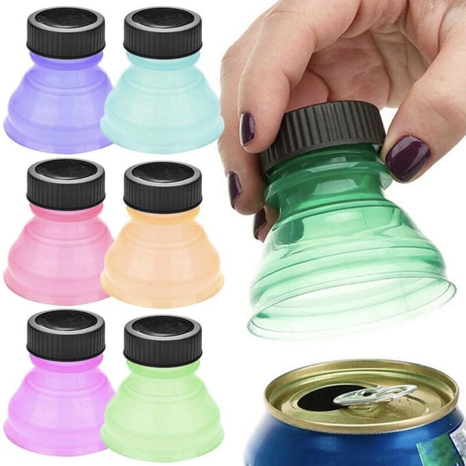 12x Herbruikbare Blikjes Deksel - Snap Op - Camping gadget - Deksel