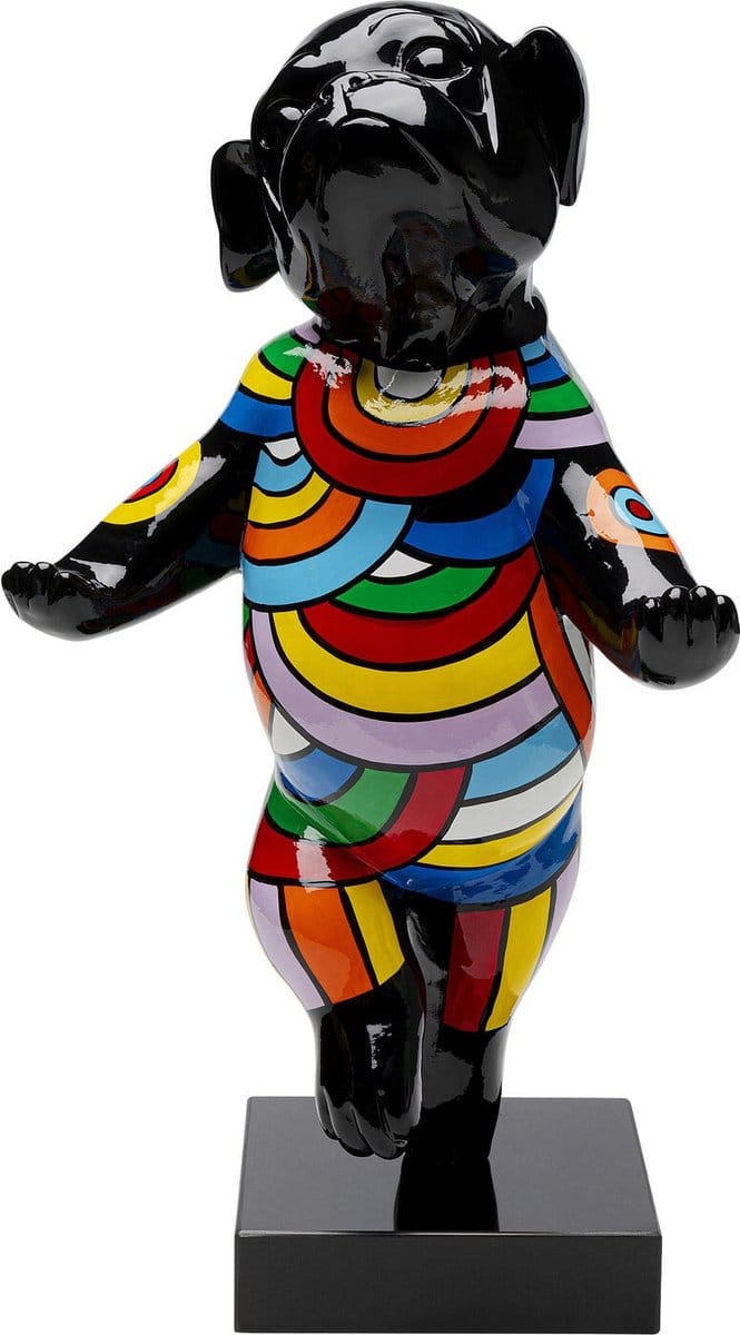 Woonaccessoires zwart dansende hond 53cm Kare Design