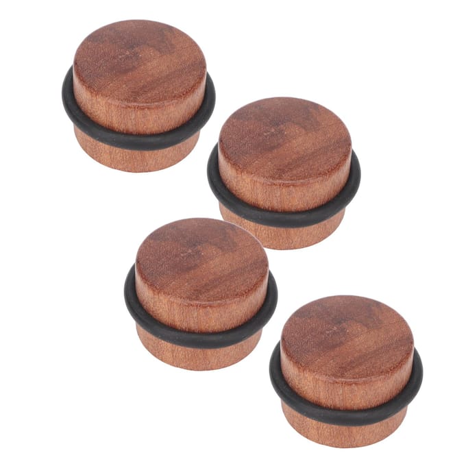4 pièces Butée de porte cylindrique Prévenir l'impact Silencieux Sans poinçon Bois massif Butée de porte de sol avec