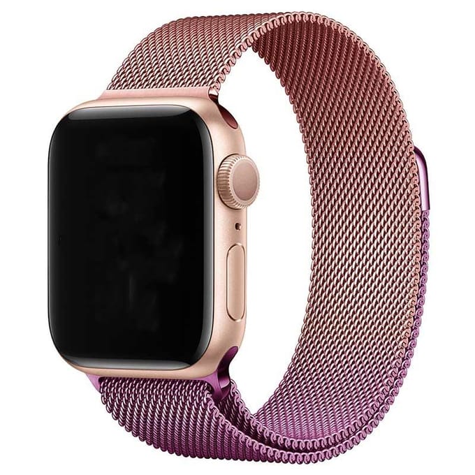 2+2 | Apple Watch Bandje Solaro - Milanese - Rose Rood Paars