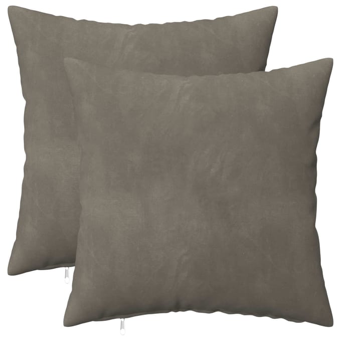 vidaXL - Kussensloop - 2 - pcs - HEERLEN - Lichtgrijs - 30 - x - 30 - cm - Fluweel