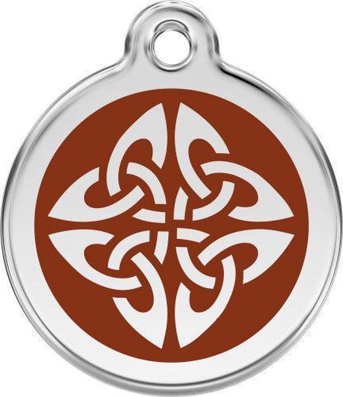 Red Dingo Hondenpenning 38 mm tribal bruin