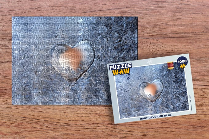 Puzzel Hartje - IJs - Winter - Legpuzzel - Puzzel 1000 stukjes volwassenen