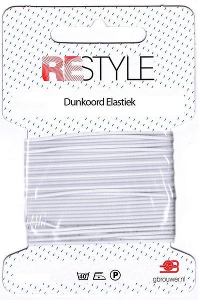 Restyle - Dunkoord Elastiek 1.4mm - Wit - 4m