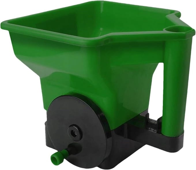 Graszaadverspreider - Gazonstrooier - Gazononderhoud - Handmatig Aangedreven - 3 Liter Capaciteit - Groen