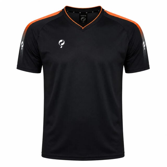 Q1905 Trainingsshirt maher zwart / oranje / wit