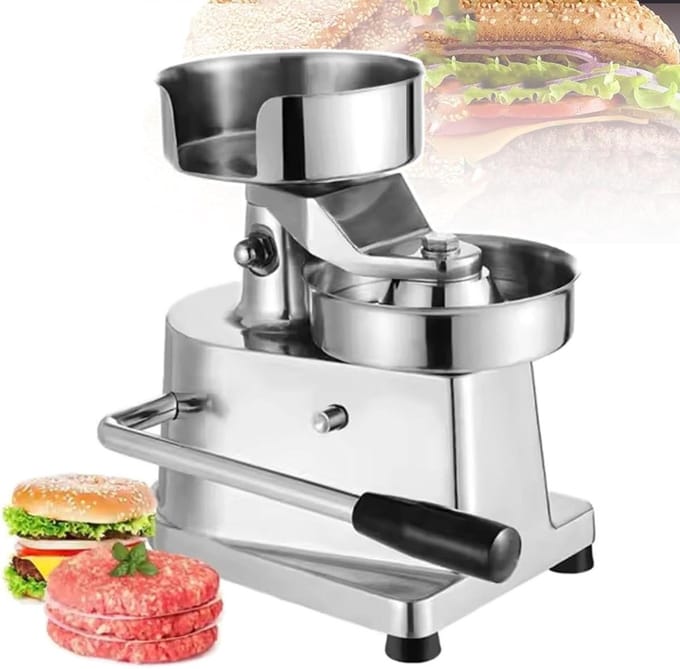 Pasteitjesmaker - Vleesvormer - Snelle Vleesbereiding - Handmatige Bediening - 150mm - Zilver
