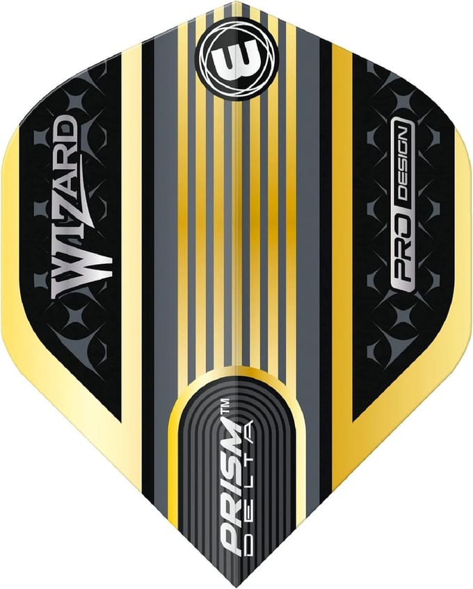 Dart Flights Prism Delta Wizard Goud - 3 Stuks Set
