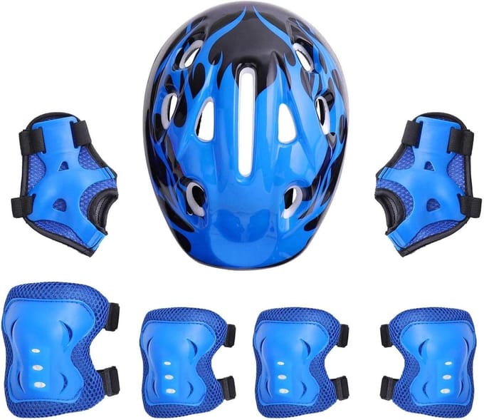 Kinder Beschermset - Beschermers Set - Sporten - Compleet met Helm - 50-54 cm