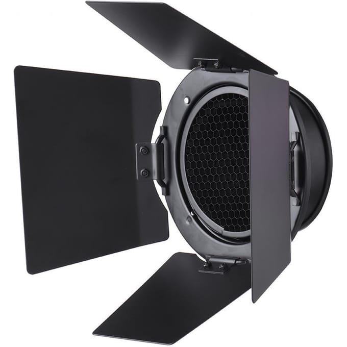 Flits Stroboscoop Barndoor Reflector Diffuser & Honingraat Raster 4X Kleurenfilter gray