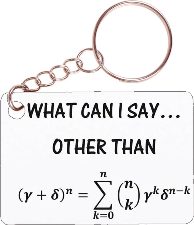 Sleutelhanger 6x4cm - What can i Say Other Then - Wiskunde