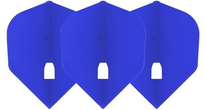 L-Style Champagne Flight L3 Shape Solid Blue - Dart Flights