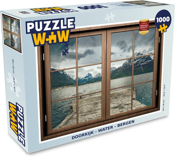 Puzzel Doorkijk - Water - Bergen - Legpuzzel - Puzzel 1000 stukjes volwassenen