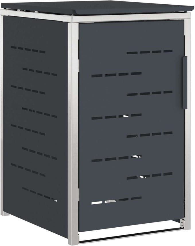 vidaXL - Containerombouw - for - 1 - Bin - 240L - Antracietkleurig