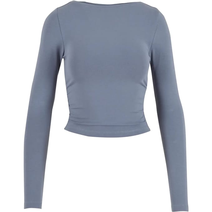 Urban Classics - Ruffled Super Slim Longsleeve top - 4XL - Blauw