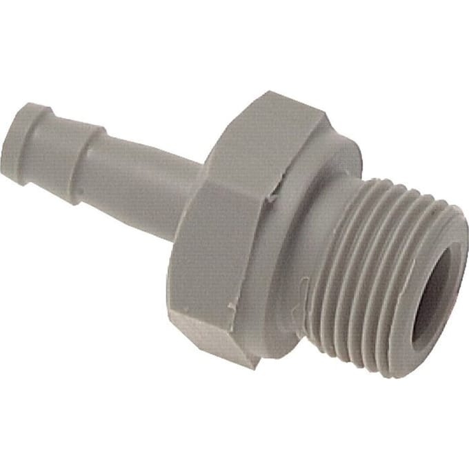 G 1/4'' Buitendraad x 4mm Polypropylene (PP) Slangpilaar 10 Bar [2 Stuks]