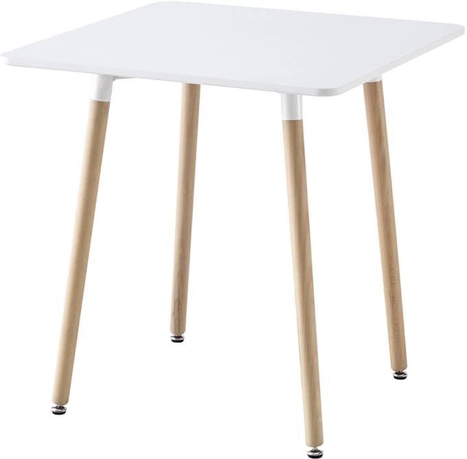 sweeek - Vierkante eettafel mdf en beukenhout - hedvig