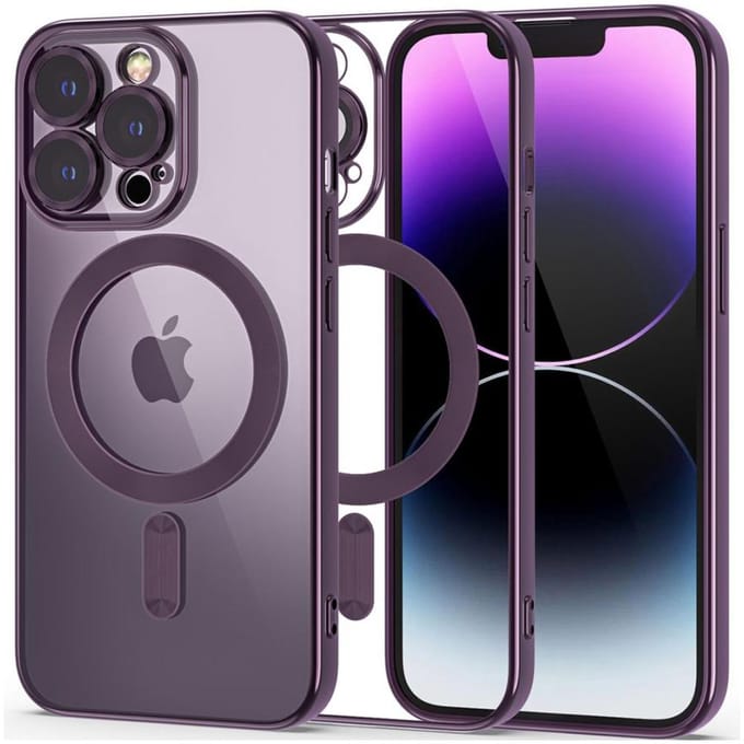 Tech-Protect MagShine Line MagSafe Case for iPhone 14 Pro - Purplemo