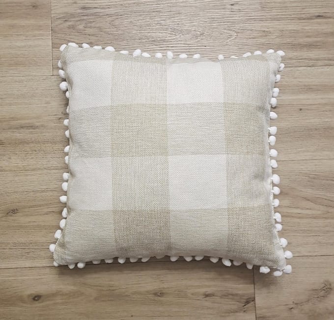 Sierkussen  43x43 cm - Zand/Beige/Wit