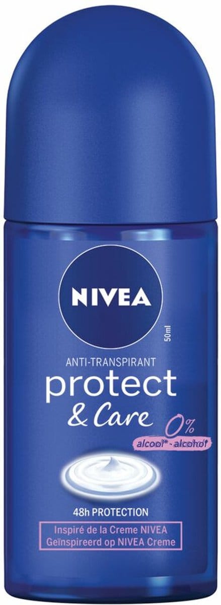 NIVEA Deodorant Roller Protect & Care - 3 x 50 ml - Voordeelverpakking