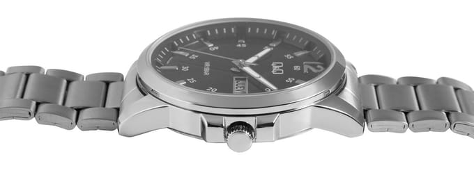 Q&Q Herenhorloge roestvrij staal Datumaanduiding