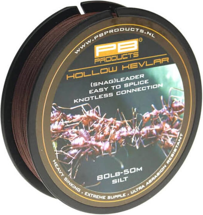 PB Products - Hollow Kevlar - Voorslag Leader - 50 meter - Silt