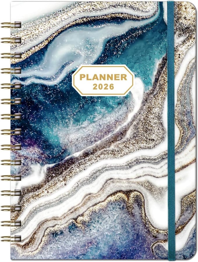 Weekplanner en Maandplanner 2023 | Januari t/m December | Compact Formaat met Elastiek & Tabbladen