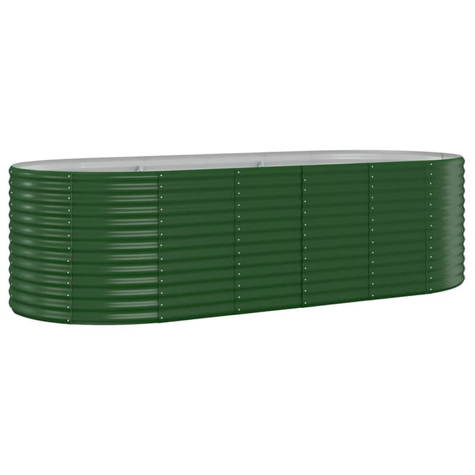 vidaXL - Plantenbak - 249x100x68 - cm - gegalvaniseerd - staal - groen