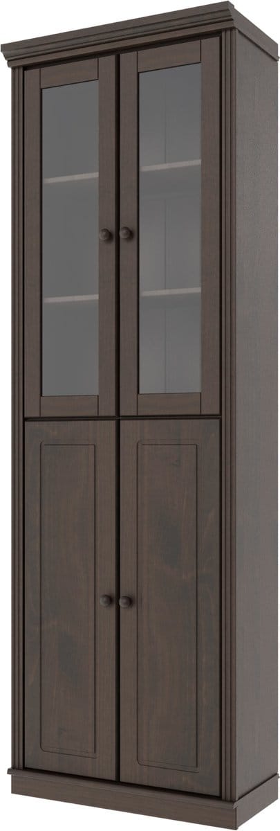 Anita- Boekenkast 2 Glass2 Wooddoors HL