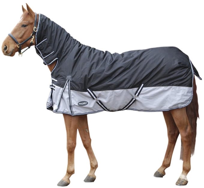 Pagony Tiger 400 Full Neck - Paardendeken - Maat: 185 - Zwart - Nylon