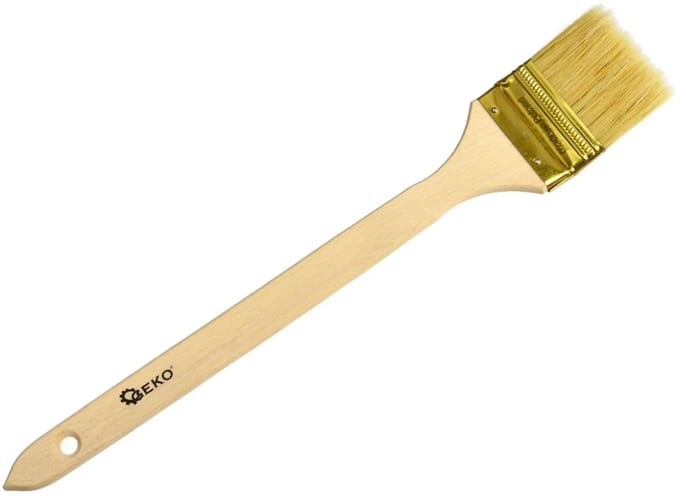 GEKO Radiatorverfkwast - 63mm - Flexibele Borstel - Houten Handvat