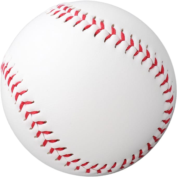 Standaard 9 Inch Handgemaakte Baseballs Rubber Binnenkant Zachte Baseball 7.2cm Softbal Trainingsbal white