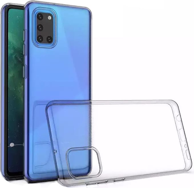 Hoesje Geschikt voor Samsung Galaxy Silicone back cover A31/Transparant hoesje + gratis screenprotector