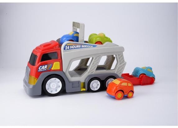 Autotransporter met 4 autootjes Interactief speelgoed