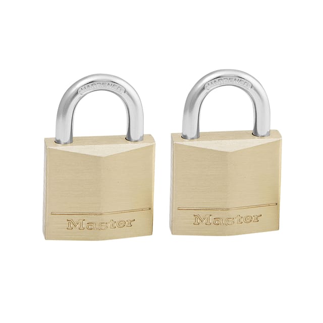 MasterLock Hangslot - Massief Messing - 30 mm - 2 stuks - 130EURT
