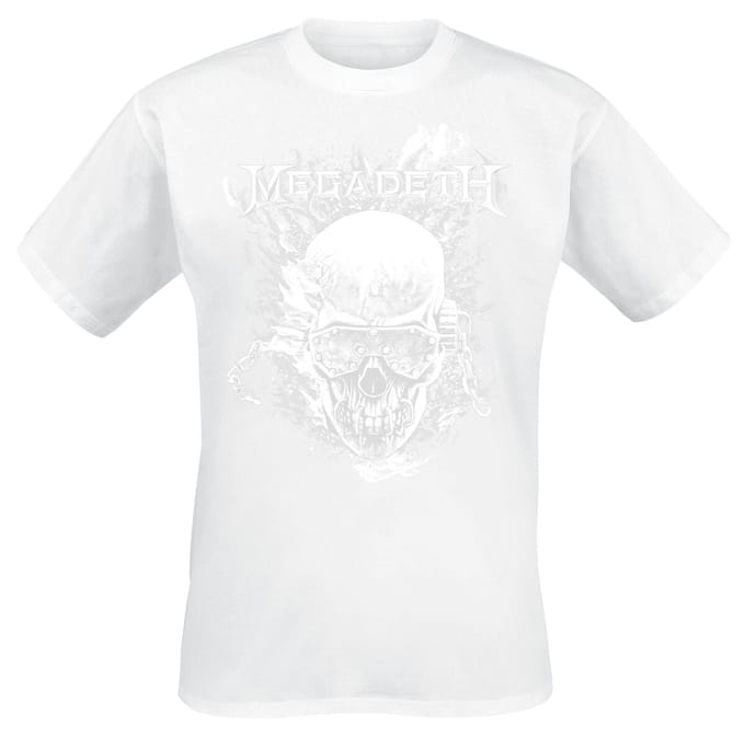 Megadeth T-shirt - Vic & Flames - S tot 5XL - voor Mannen - wit