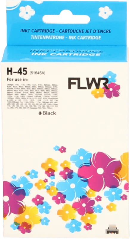 FLWR - Cartridges / HP 45 / zwart / Geschikt voor HP