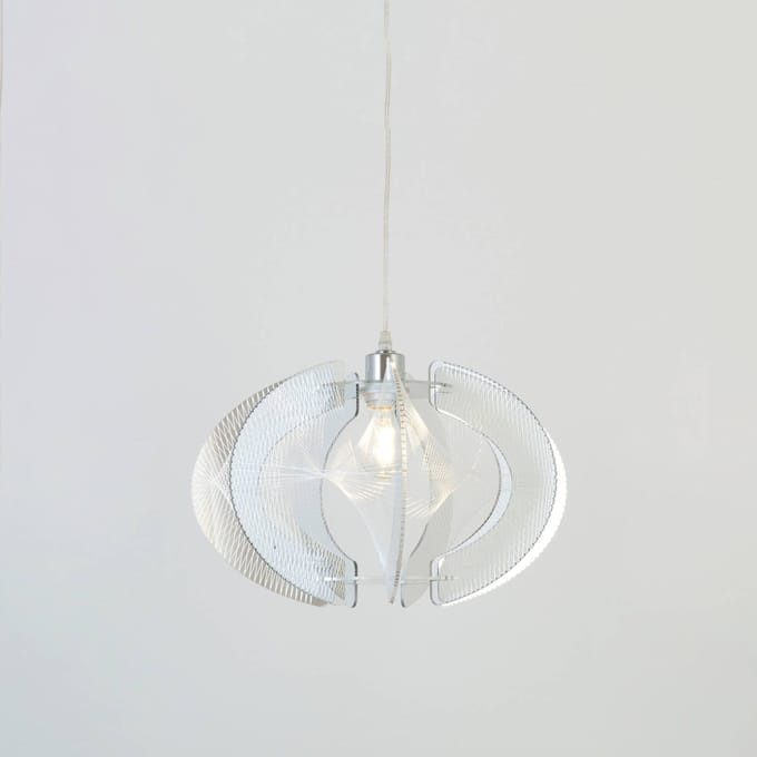 Holländer Hanglamp Ilenia, filigrane kap zilver/helder