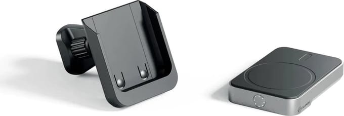 ALOGIC Matrix+ Universal Wireless Car Charger with 5000mAH Wireless Magnetic Power Bank and Air Vent Mount