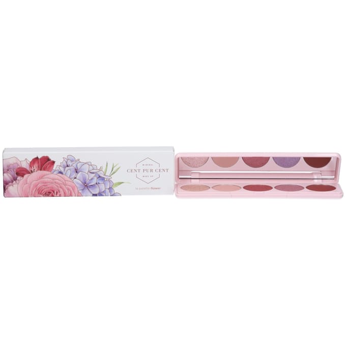 Cent Pur Cent La Palette Flower - Oogschaduwpalet - Rijk gepigmenteerd - Mat & Glazend