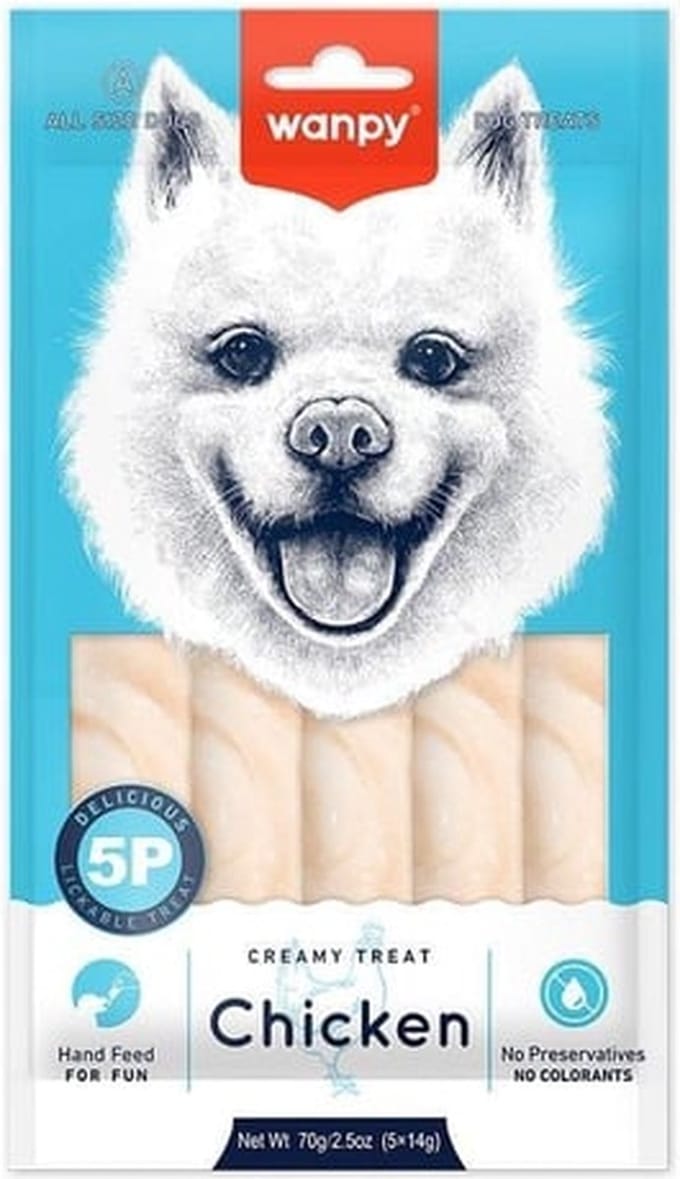Wanpy - Likbare snack - Kip - 15 sticks van 14g